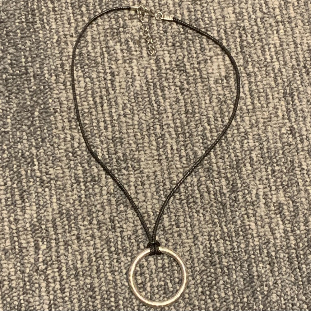 Handmade Waxed Cotton Love, Dream, Hope, Trust Medallion Necklace